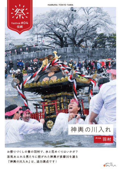 神輿の川⼊り